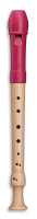 Fipple »Tere« Soprano recorder in c", berry, plastic/maple, german fingering with double holes