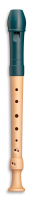 Fipple »Dege« soprano recorder in c", sea blue, plastic/maple, german fingering with double holes