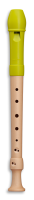 Fipple »Lere« Soprano recorder in c", apple green, plastic/maple, german fingering with double holes